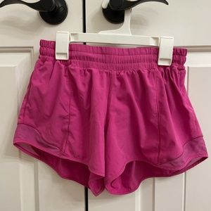 Sonic Pink Hotty Hot Lululemon Shorts 4"